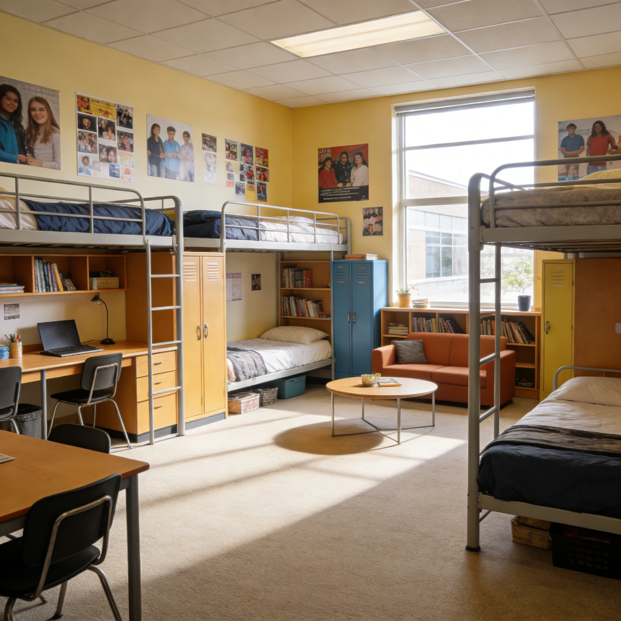 Lit superposé pour résidence scolaire
