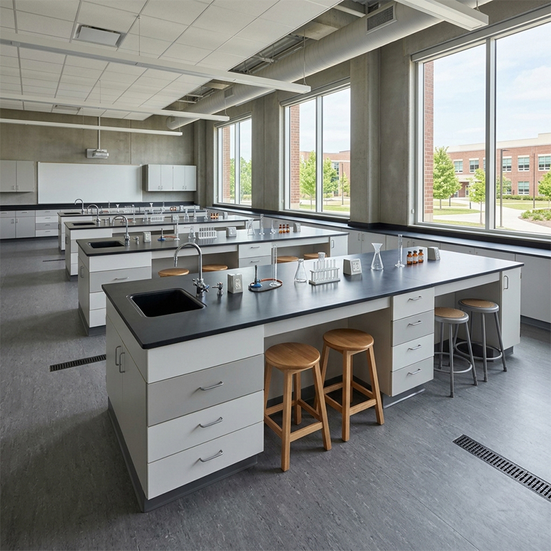 Poste de laboratoire scolaire — vue de la bibliothèque produit 2