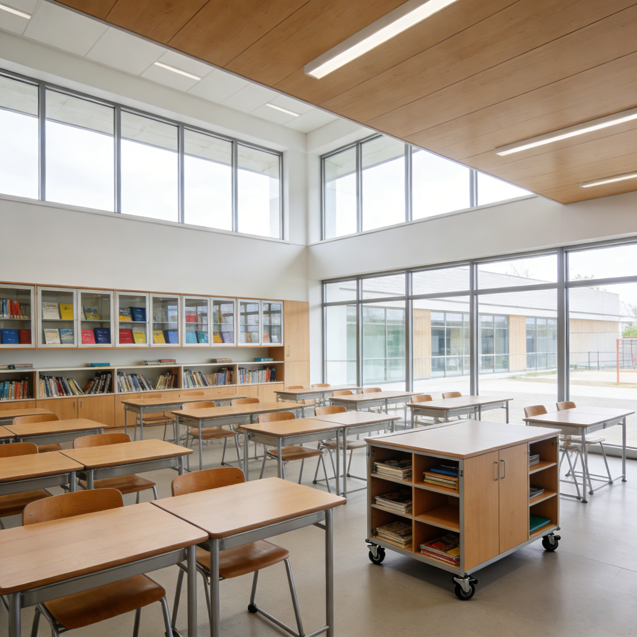 Table et chaise pour élève — vue de la bibliothèque produit 2