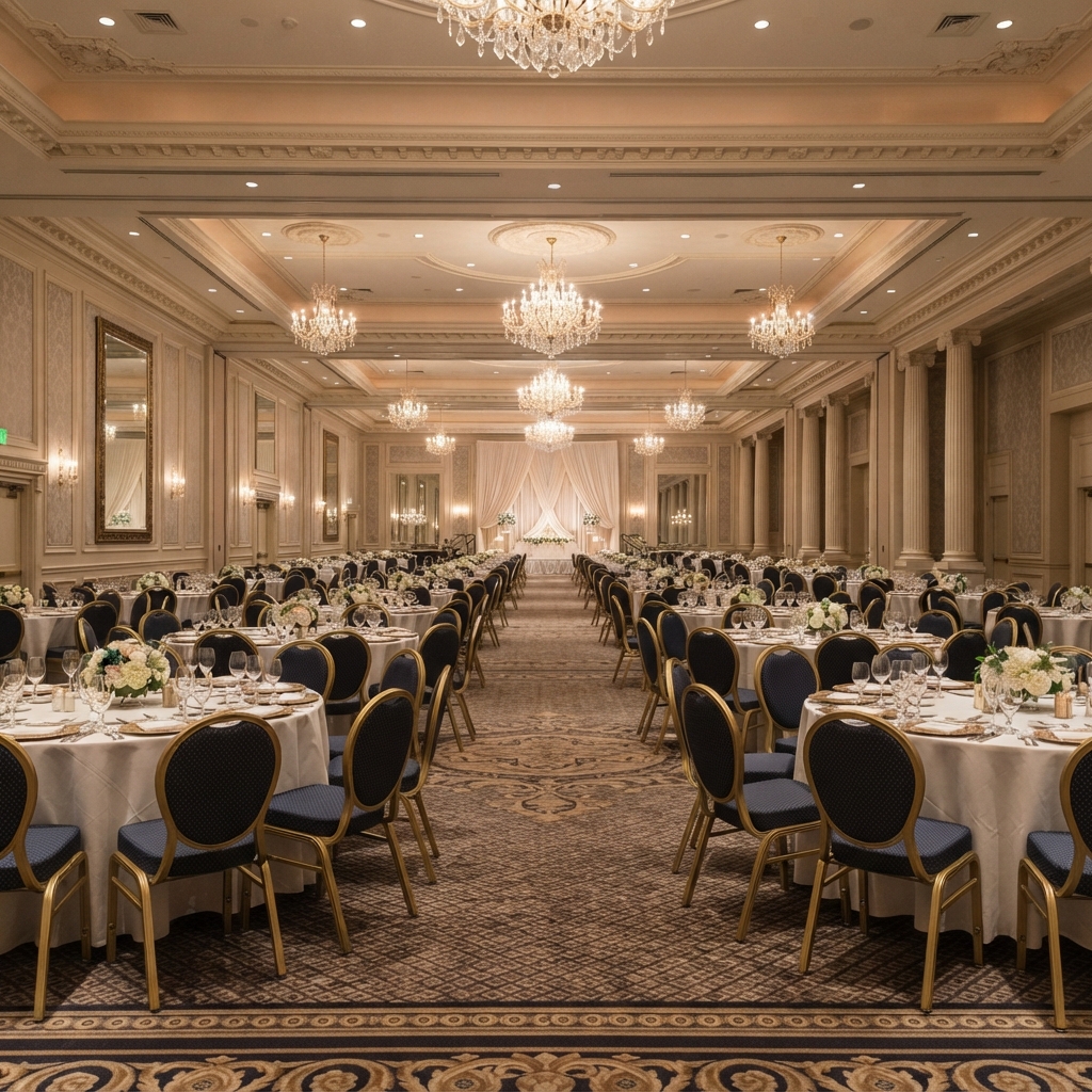 Chaises de banquet empilables — vue de la bibliothèque produit 2