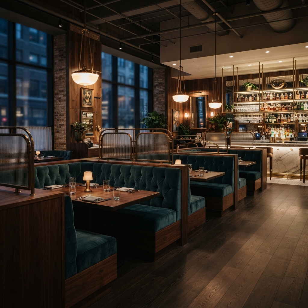 Banquette haute pour restaurant