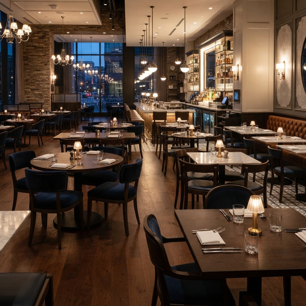 Tables de restaurant — vue de la bibliothèque produit 2