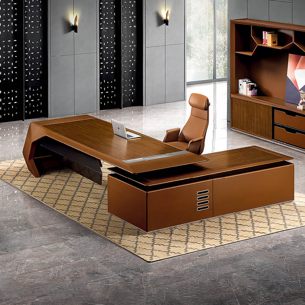 Executive Desk with Leather Inlay — product library view 2