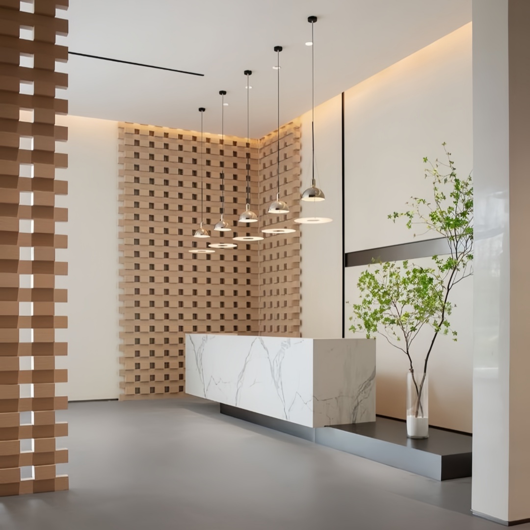 Comptoir d’accueil pour hall de bureau